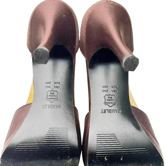 THE TOUCH OF NINA CHOCOLATE BROWN HEELS •SIZE 9.5•BEAUTIFUL RHINESTONE DETAILS• - Picture 6 of 10